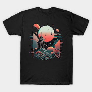 Japanese Temple Tokyo  Asian Inspired Retro Japan T-Shirt